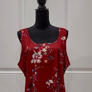 Women's Plus Size Floral Tank Top